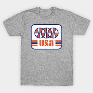 USA Retro Basketball Throwback T-Shirt